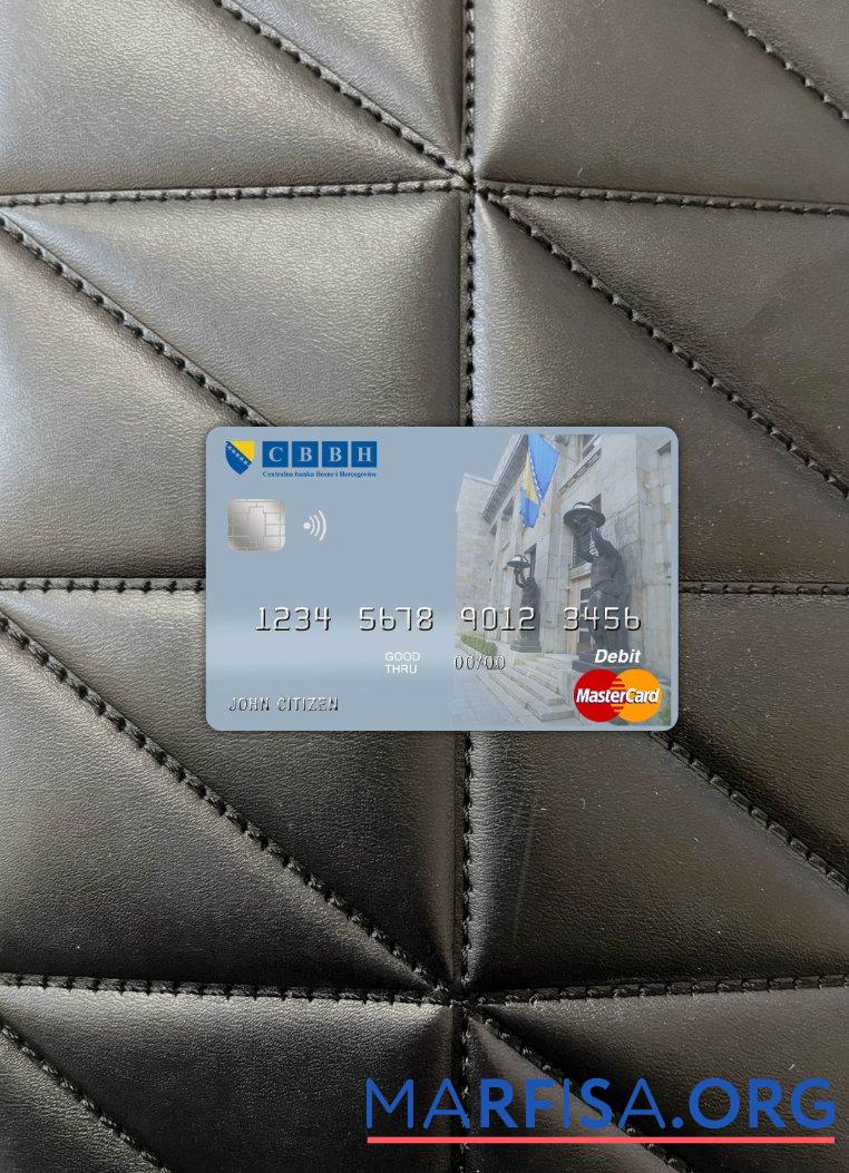 Blank Bosnia and Herzegovina Central bank master card photolook front template